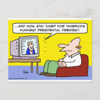 americas funniest presidential debates postcard
