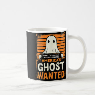 Americas Ghost Wanted Funny Halloween Ghosting Coffee Mug