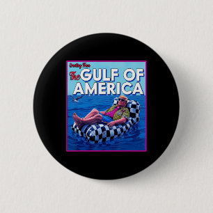 America's Gulf Mexico Presdent Sombrero Summer 6 Cm Round Badge