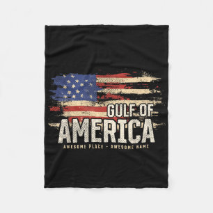 Americas Gulf Of Usa Grunge Patriotic Fleece Blanket