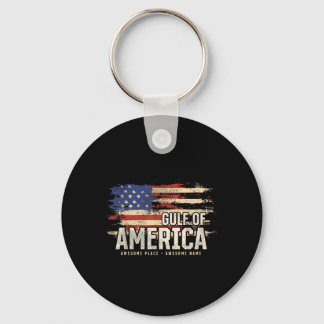 Americas Gulf Of Usa Grunge Patriotic Key Ring