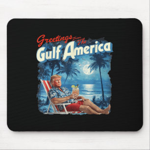 Americas Gulf Trump 2024 Retro Beach Usa America Mouse Mat