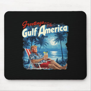 America's Gulf Trump 2024 Retro Beach Usa America  Mouse Mat