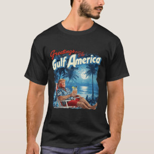 Americas Gulf Trump 2024 Retro Beach Usa America T-Shirt