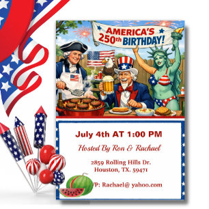 America's Heros Celebrating America's 250th BBQ Invitation