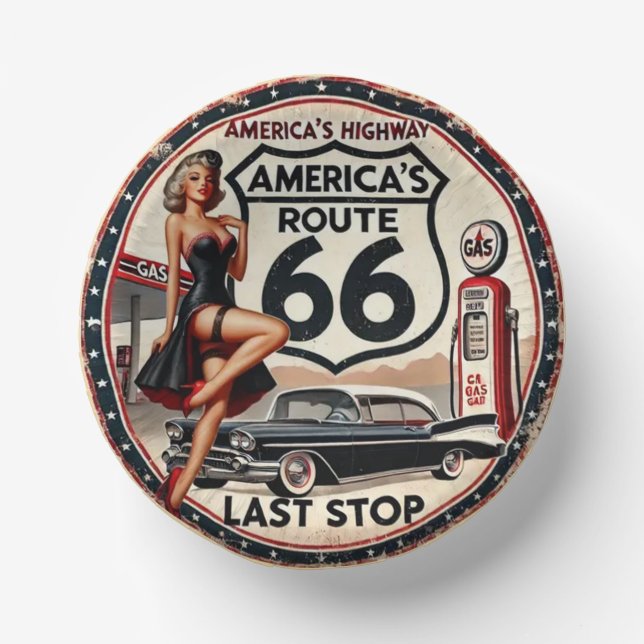 America's Highway Paper Plate (Front)