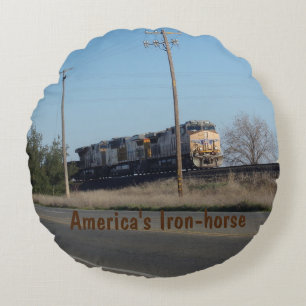 America's Iron Horse Throw Pillows