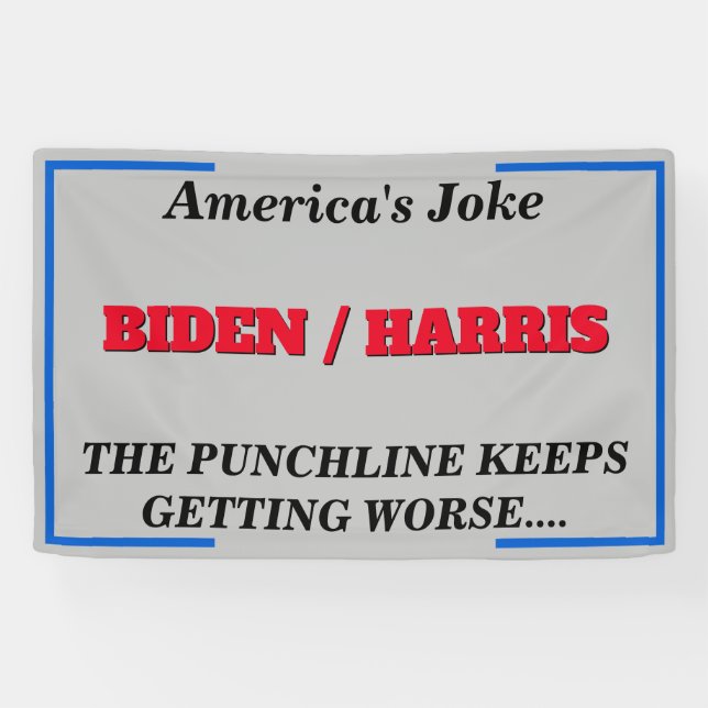 Americas Joke Biden Harris Bad Punchline Banner (Horizontal)