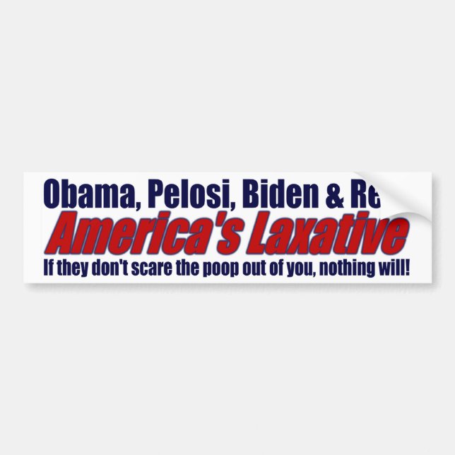 America's Laxative Bumper Sticker (Front)