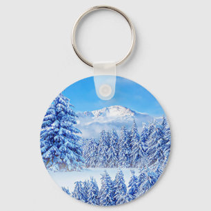 America's Mountain Pikes Peak Keychain Button