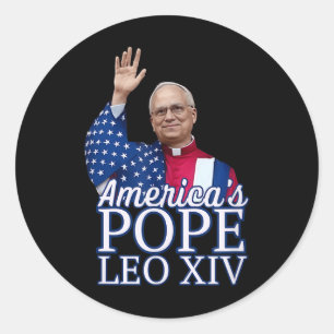 Americas Pope Leo Xiv First American Pope From Chi Classic Round Sticker