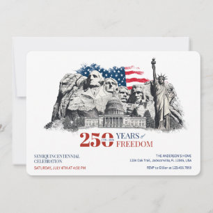 America's Semiquincentennial 250 Years of Freedom Invitation