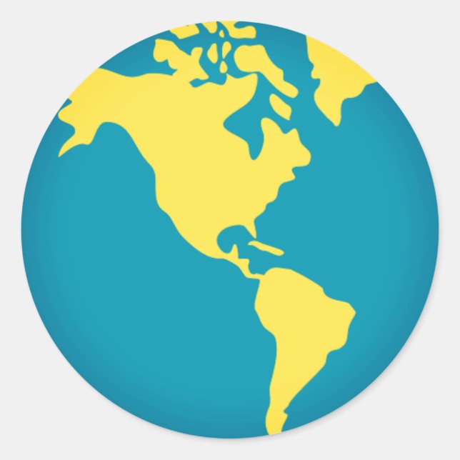 Americas World Emoji Classic Round Sticker (Front)
