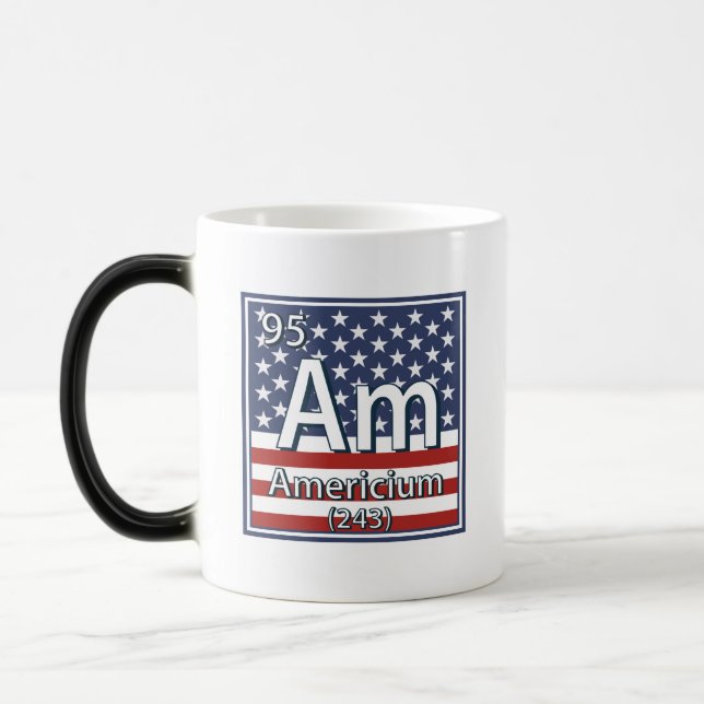 Americium - American Element Flag Magic Mug (Left)