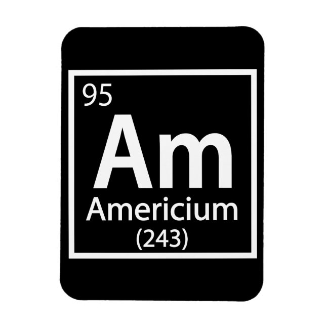 Americium - American Science Periodic Table Magnet (Vertical)