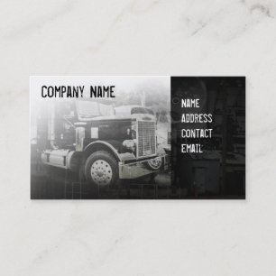 americkan classick black truck business card