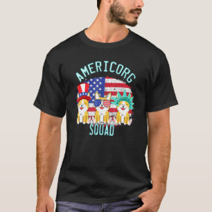 Americorg America Corgi Fourth Of July Independenc T-Shirt