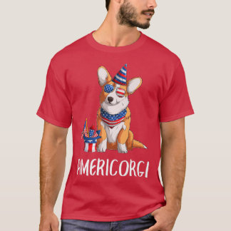 Americorgi 4th Of July Independence Day Corgi Love T-Shirt