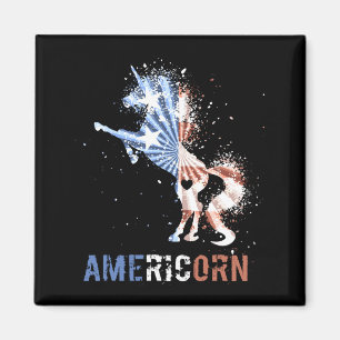 Americorn american flag patriotic unicorn 4th of magnet