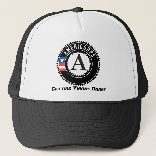 americorps logo, Getting Things Done! Trucker Hat (Front)