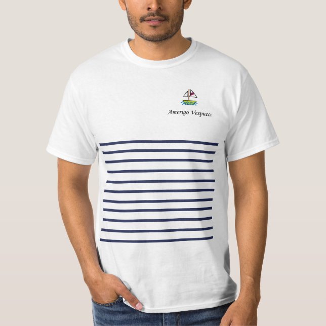 Amerigo Vespucci Lined T-Shirt (Front)
