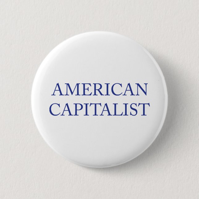 Ameriican-Capitalist-Blue 6 Cm Round Badge (Front)
