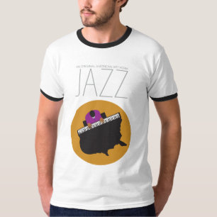 AmeriJazz Men's Basic Ringer T-Shirt