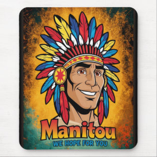 Amerika-Indianer-Leuchtfeuer Farben. Mouse Mat