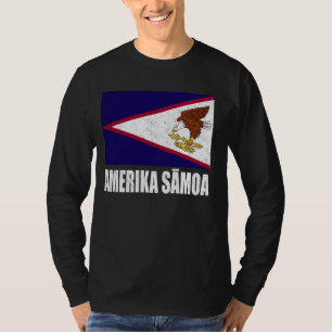 Amerika Samoa Flag Grunge Vintage Souvenir America T-Shirt