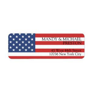 Amerikanische Flagge Adressaufkleber