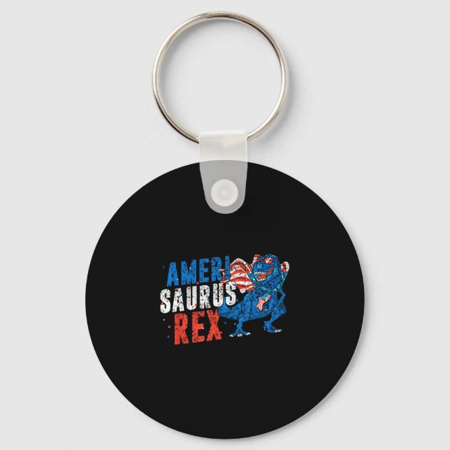 Amerisaurus rex america usa independence 4th of key ring (Front)