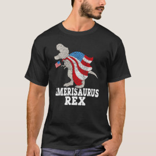 Amerisaurus Rex   Dinosaur   Fireworks 4th Of July T-Shirt
