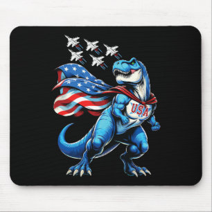 Amerisaurus T-rex Patriotic Boys Girl 4th Of July  Mouse Mat