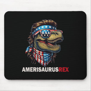 Amerisaurus T-rex Patriotic Usa Flag 4th Of July D Mouse Mat