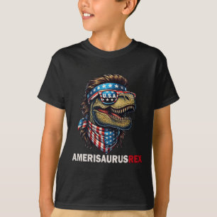Amerisaurus T-rex Patriotic Usa Flag 4th Of July D T-Shirt
