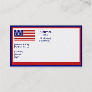 Amerrican Flag Business Card