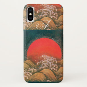 AMETERASU , SUN GODDESS red brown black iPhone X Case