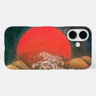 AMETERASU , SUN GODDESS red brown black iPhone 16 Case