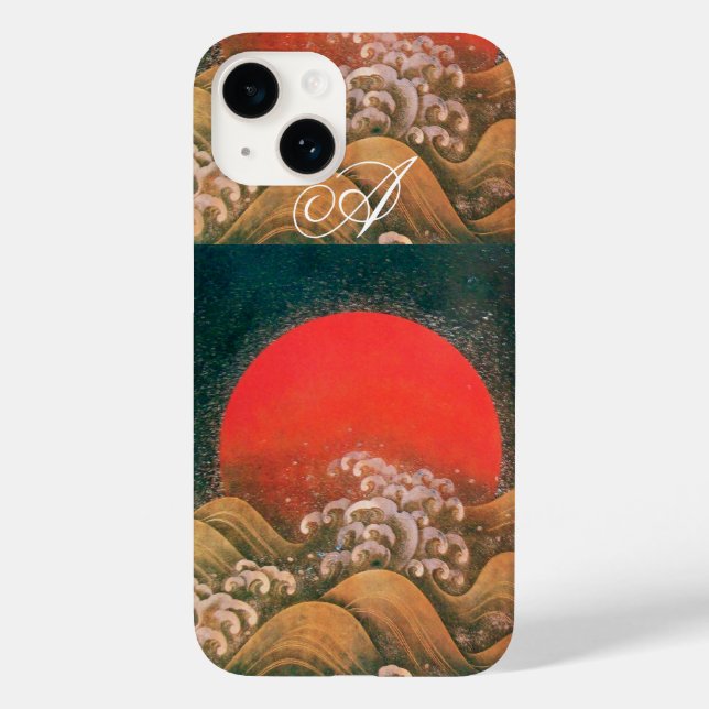AMETERASU , SUN GODDESS red brown black Case-Mate iPhone Case (Back)