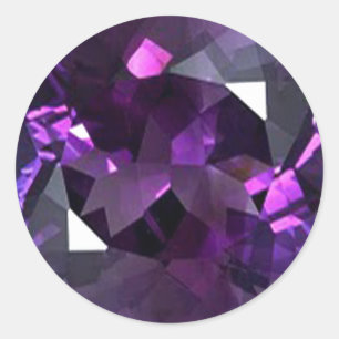 Amethyst 3 classic round sticker