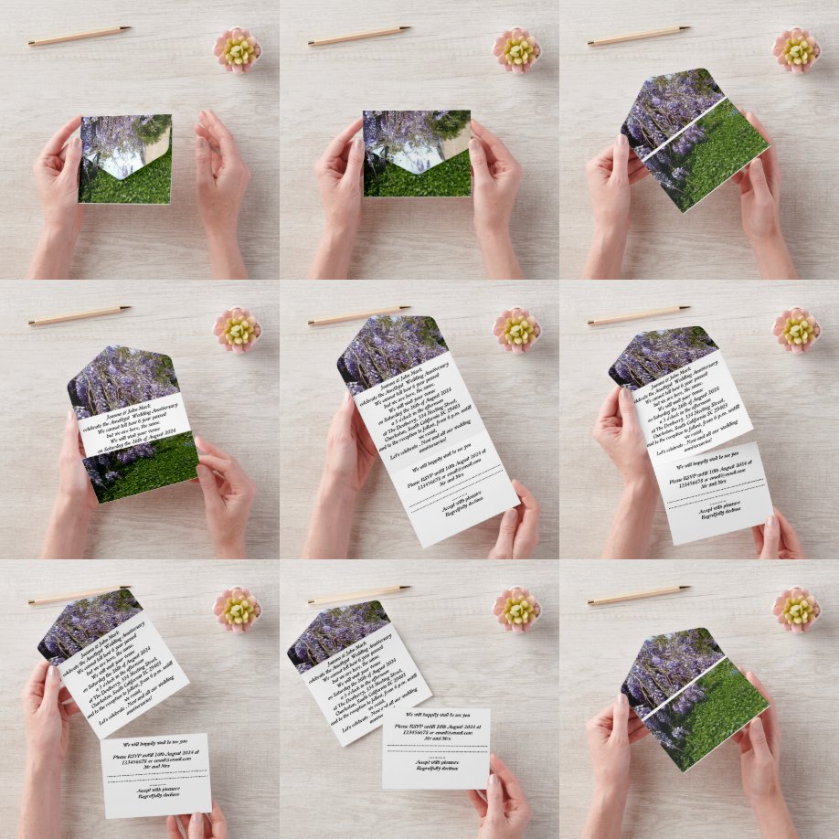 amethyst 6th wedding anniversary invitation