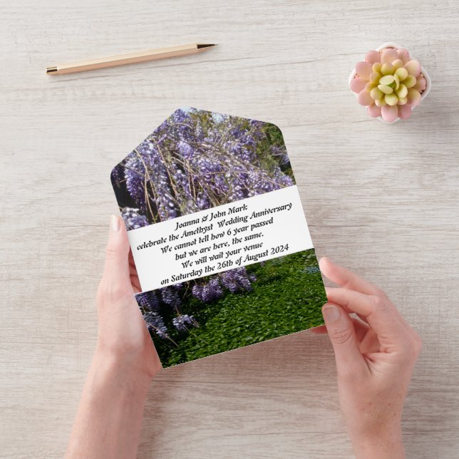 amethyst 6th wedding anniversary invitation (Video)