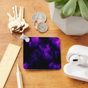 Amethyst Abstract Key Ring
