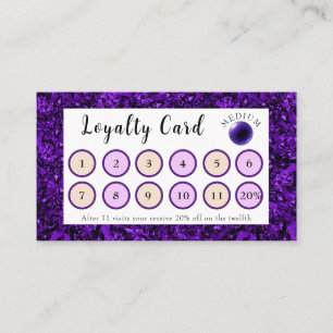 Amethyst & Amethyst Crystal Ball Loyalty Card