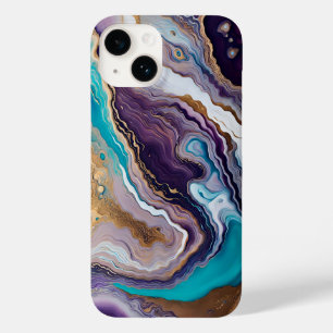 Amethyst and Turquoise Abstract  Case-Mate iPhone 14 Case