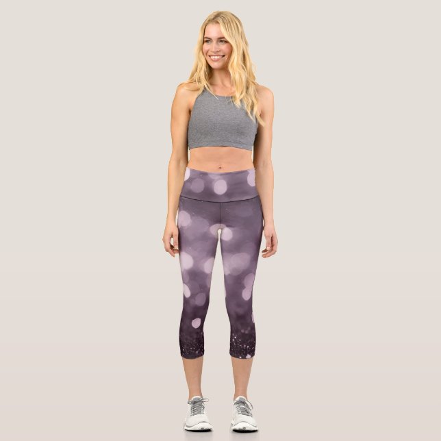 🔮 Amethyst Aura Capri Leggings (Front)