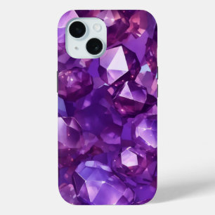 Amethyst Aura Crystalline Elegance iPhone 15 Case