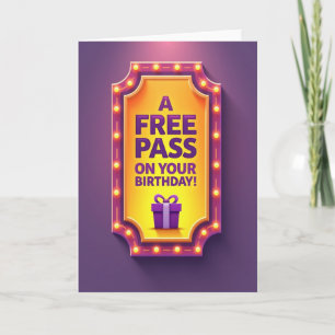 Amethyst Birthday Marquee Card