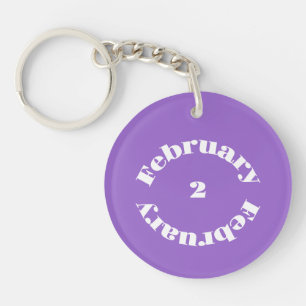 Amethyst Birthstone - February Acrylic Keychain