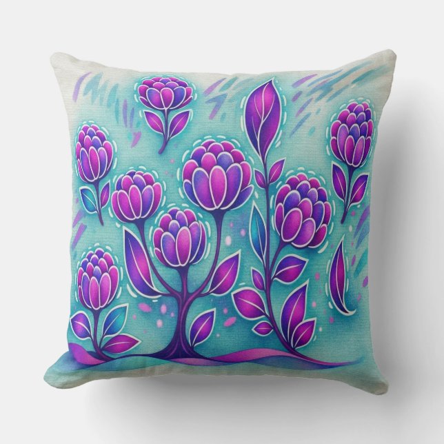 Amethyst Bloom Cushion (Front)